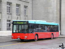 Funi Car - MAN  BE 99306 in der Pause ansonsten unterwegs als Bahnersatz in Biel vor dem Bahnhof am 23.04.2016