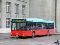 Funi Car - MAN  BE 99306 in der Pause ansonsten unterwegs als Bahnersatz in Biel vor dem Bahnhof am 23.04.2016