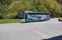 MAN Lion's Regio  Goldeck  von POSTBUS, unterwegs als SEV-Kurs 14244 (Lienz Bahnhof - Greifenburg-Weißensee Bahnhof), am 29.4.2016 nach einer Wende bei der Haltestelle Oberdrauburg Bahnhof.