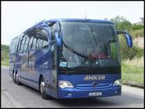 Mercedes Travego von Anker aus Deutschland im Stadthafen Sassnitz am 29.05.2014