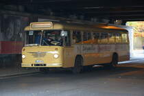  25 Jahre Linie 100  und deswegen sind einige Historische Busse unterwegs zwischen Berlin Zoologischer Garten und Berlin Alexanderplatz. Hier zu sehen ist ein Büssing E2U 62S (Präsident 14R) (B-DV 237H). Aufgenommen am Bahnhof Berlin Zoologischer Garten / Hertzallee / 31.10.2015.
