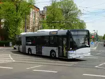 Solaris Urbino 18 am 30.04.16 als U-Bahn Ersatzverkehr (SEV) auf der Linie U5 in Frankfurt am Main