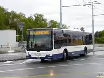 TPG - MAN Lion`s City Nr.1938 GE 961312 unterwegs auf der Line 28 vor dem Flughafen in Genf am 01.05.2016