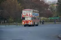  25 Jahre Linie 100  und deswegen sind einige Historische Busse unterwegs zwischen Berlin Zoologischer Garten und Berlin Alexanderplatz. Hier zu sehen ist ein Büssing DE 71 (B-Z 2329H). Aufgenommen am Bahnhof Berlin Zoologischer Garten / Hertzallee / 31.10.2015.

