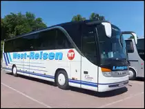 Setra 415 HD von Labudda (ex West-Reisen) aus Deutschland im Stadthafen Sassnitz am 29.05.2014