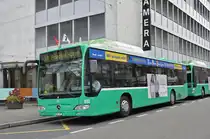 Mercedes Citaro 803, auf der Linie 31, wartet am Claraplatz auf seine Abfahrtszeit. Die Aufnahme stammt vom 24.04.2016.