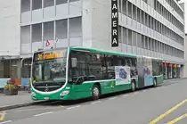 Mercedes Citaro 7004, auf der Linie 31, wartet am Claraplatz auf seine Abfahrtszeit. Die Aufnahme stammt vom 24.04.2016.