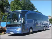 Mercedes Travego von Neubauer-Reisen aus Deutschland im Stadthafen Sassnitz am 29.05.2014