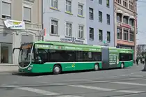 Mercedes Citaro 7038, auf der Linie 30, wartet an der Endstation am Bahnhof SBB. Die Aufnahme stammt vom 30.04.2016.