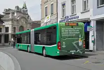 Mercedes Citaro 7019, auf der Linie 30, wartet an der Endstation am Bahnhof SBB. Die Aufnahme stammt vom 30.04.2016.