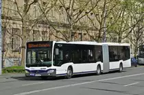 Mercedes Citaro von SWEG, auf der Linie 55, fährt zur Haltestelle am Badischen Bahnhof. Die Aufnahme stammt vom 04.05.2016.