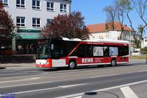 Mercedes-Benz O 530 Citaro C2 LE-Ü, Wagennummer 336, der Uckermärkischen Verkehrsgesellschaft mbH, 2016 auf der Linie 403 in Prenzlau.