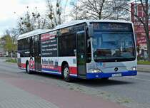 BVSG - mit Ihrem MB Citaro Ü, P-AV 560 in Teltow-Stadt im April 2016.