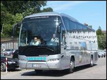 Neoplan Tourliner bon Lindner aus Deutschland im Stadthafen Sassnitz am 30.05.2014