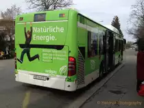 BGU Erdgas Citaro mit Vollwerbung für Erdgas, am 13.4.2013 beim Bhf Süd.