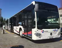 MB C2 der RBL als Bahnersatz zwischen Suhr und Zofingen, am 22.8.2015 in Zofingen.