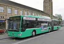 Mercedes Citaro 719, auf der Linie 30, wartet an der Endstation am Badischen Bahnhof. Die Aufnahme stammt vom 11.05.2016.