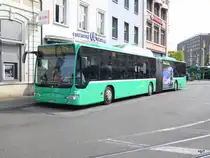 BVB - Mercedes Citaro Nr.707  BS 6666 unterwegs auf der Linie 30 bei den Bushaltestellen vor dem Bahnhof in Basel SBB am 09.05.2016