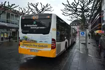Am 04.12.2015 fährt MZ-SW 904 auf der Linie 60 durch die Innenstadt von Mainz. Aufgenommen wurde ein Mercedes Benz Citaro G der 2. Generation.
