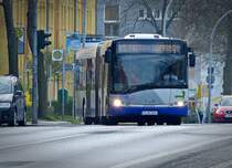 BVSG - Solaris Urbino 18, P-AV 194 (X1) fährt durch Teltow-Stadt im April 2016.