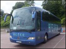 Mercedes Travego von Heuer aus Deutschland im Stadthafen Sassnitz am 31.05.2014
