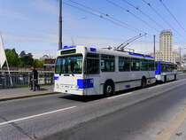 TL - Trolleybus Nr.774 unterwegs auf der Linie 9 in der Stadt Lausanne am 10.05.2016