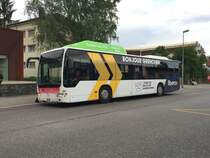 Citaro CNG Nr. 24 mit Vollwerbung für den Libero Tarifverbund, am 18.5.2016 beim Bhf Süd.