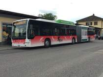 Citaro Gelenkbus Nr. 28 beim Bhf Süd, am 18.5.2016.