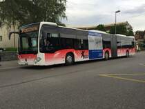 C2 Gelenkbus am 18.5.2016 beim Bhf Süd.