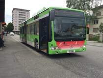 Citaro CNG Nr. 25 mit Vollwerbung für Erdgas, am 18.5.2016 am Bhf Süd.