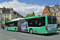 Mercedes Citaro 707, auf der Linie 34 bedient die Haltestelle am Wettsteinplatz. Die Aufnahme stammt vom 17.05.2016.