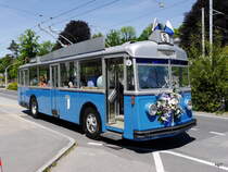 VBL Luzern - FBW-FFA Trolleybus Oldtimer Nr.25 unterwegs in Luzern mit Publikumsfahrten anlässlich der 75 Jahrfeier der VBL und Trolleybus Days 2016 am 21.05.2016