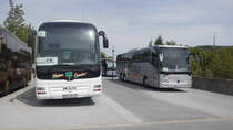 Mercedes-Benz Tourismo 16RHD und MAN Lions Coach am 16.05.2015 in Löbau