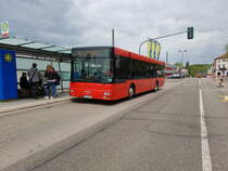 MAN NÜ 313 von der GRS aus Neunkirchen Saar im Auftrag von SaarMobil. Aufgenommen in St.wendel am 4.05.2016