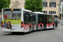 C2 Gelenkbus beim Abfahren am 22.5.2016, beim Postplatz.