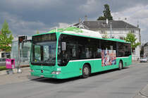 Mercedes Citaro 802, auf der Linie 33, bedient die Haltestelle am Wettsteinplatz. Die Aufnahme stammt vom 17.05.2016.