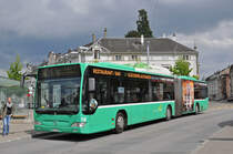 Mercedes Citaro 716, auf der Linie 38, bedient die Haltestelle am Wettsteinplatz. Die Aufnahme stammt vom 17.05.2016.
