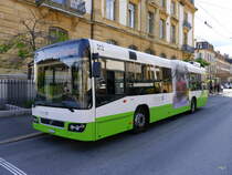 TransN Neuchàtel - Volvo 7700 Nr.213  NE 89213 unterwegs auf der Linie 109 in der Stadt Neuchàtel am 10.05.2016