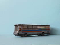 MB O 303 RHD, 1:87, Reisebus, silber/grau/blau/or,Wiking 712/01c, Foto vom 8.3.2014
