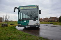 Am 21.12.2015 fährt P-AV 913 auf der Linie 609 zwischen Potsdam, Am Schragen und Potsdam Fahrland, Am Upstall. Aufgenommen wurde ein Mercedes Benz Citaro / Am Upstall.
