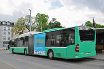 Mercedes Citaro 709, auf der Linie 31 bedient die Haltestelle am Wettsteinplatz. Die Aufnahme stammt vom 17.05.2016.