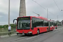 Mercedes Citaro 851, auf der Linie 10, überquert die Kornhausbrücke. Die Aufnahme stammt vom 09.05.2016.