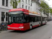 Stadtbus Winterthur - Solaris Trolleybus Nr.172 unterwegs auf der Linie 1 in Winterthur am 11.05.2016