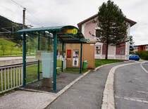 Bushaltestelle Eben im Pongau Bahnhof am 17.5.2016. 