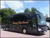 Mercedes Travego von Thüringer Rhön Tourist aus Deutschland im Stadthafen Sassnitz am 02.06.2014