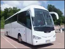 Scania Irizar aus Niederösterreich im Stadthafen Sassnitz am 02.06.2014