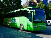 MB Travego von Flixbus, am 28.5.2016 bei der Carstation Sihlquai.