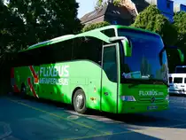 MB Travego von Flixbus, am 28.5.2016 bei der Carstation Sihlquai.