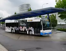 RTB - Mercedes Citaro  Nr.58  SG 131606 bei den Haltestellen beim Bahnhof Heerbrugg am 15.05.2016