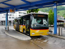 Postauto - Iveco Crossway  AR 14858 bei den Haltestellen beim Bahnhof Heerbrugg am 15.05.2016
